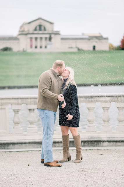 St. Louis Fall Forest Park Engagement Photos