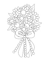 A bouquet of flowers coloring page