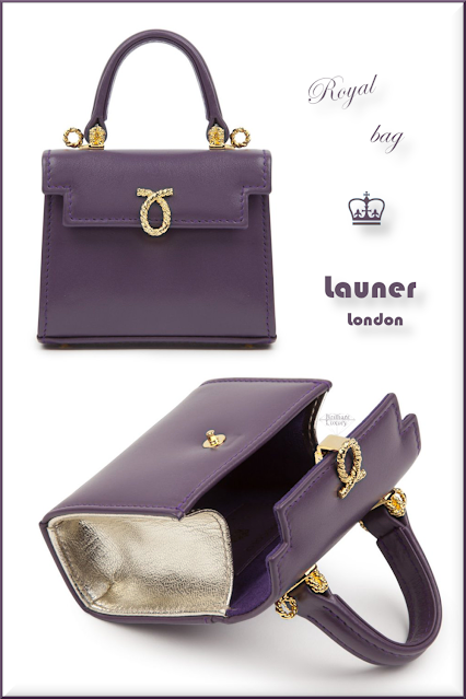 ♦Launer London Piccolo lilac gold mini leather royal top handle bag #launerlondon #bags #purple #brilliantluxury