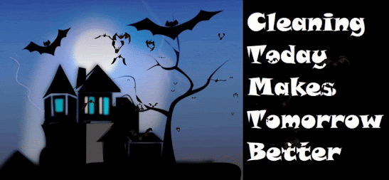 Cleaning Today Makes Tomorrow Better (cleaning housework sayings gif by JenExx)