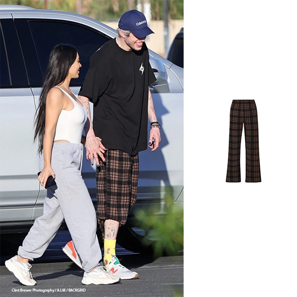 Pete Davidson wearing Skims Sleep Pants in LA, Palm Springs on November 17, 2021