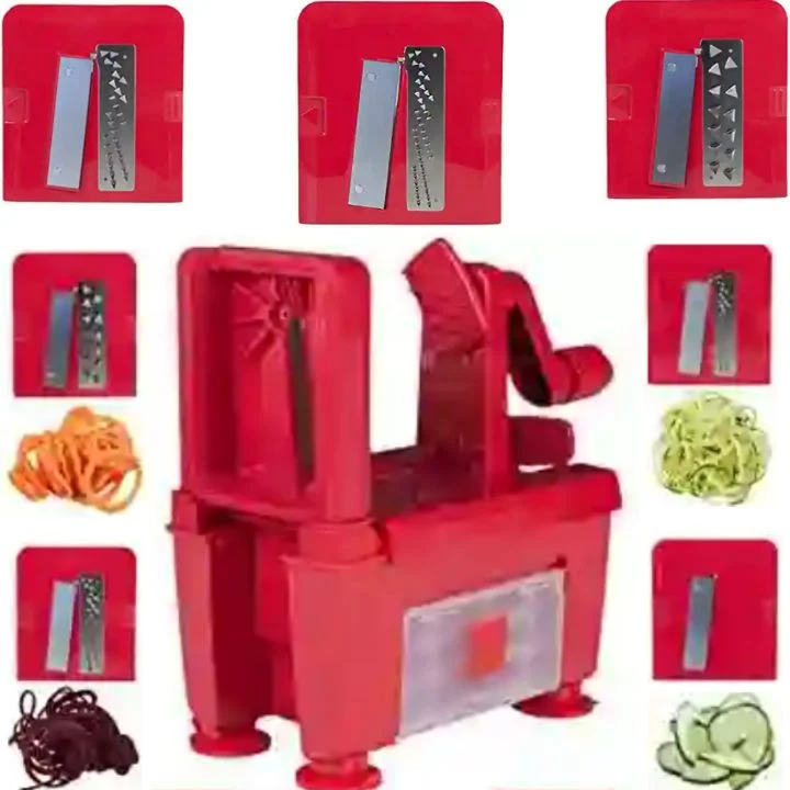 Vegetable Slicer and Spiralizer by Paderno World Cuisine - 4Blade Counter-Mount Kitchen Set