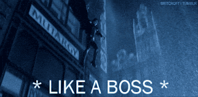 Selene from Underworld jumping of a building and landing easily with the worlds Like A Boss flashing