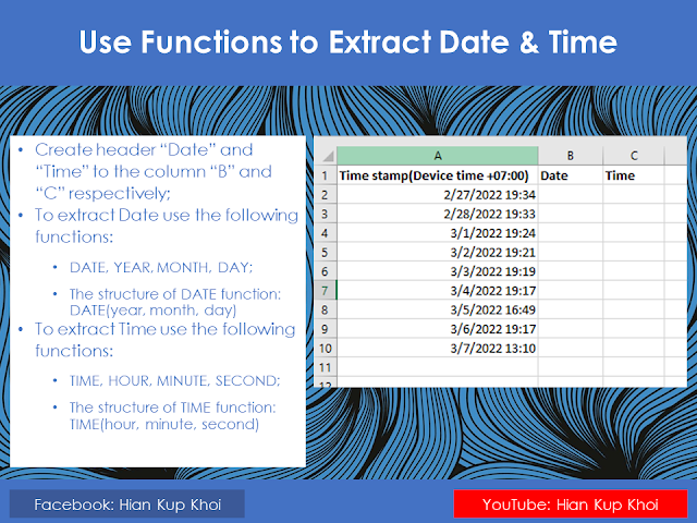 How to Extract Date and Time in Excel