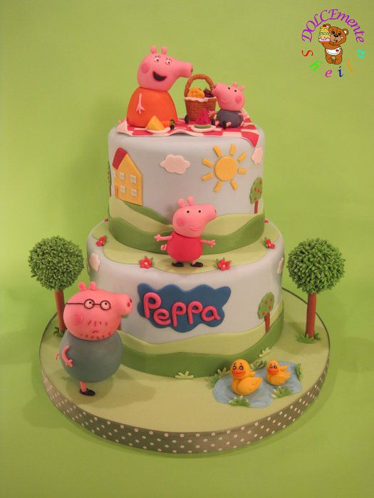 peppa pig birthday cake