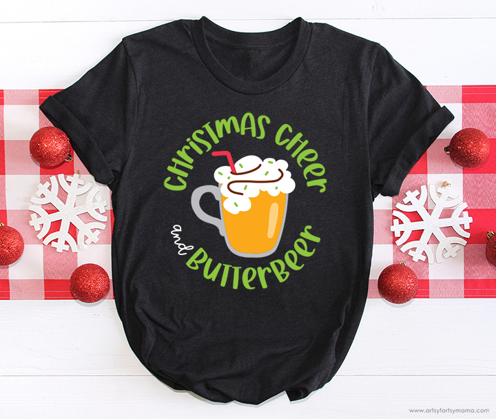 Christmas Cheer and Butterbeer Shirt with Free Cut File