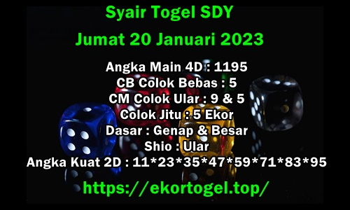 Prediksi Sydney Hari Jumat 20 Januari 2023