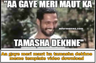 Aa gaye meri maut ka tamasha dekhne meme template video download