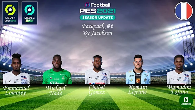 Ligue 1 & 2 Facepack #6 For eFootball PES 2021