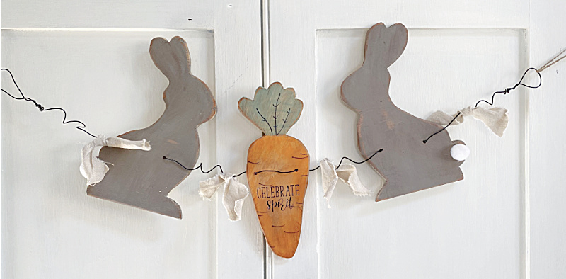 Rustic Bunny and Carrot Garland