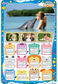 Free Desain Kalender Dinding 2022 PSD
