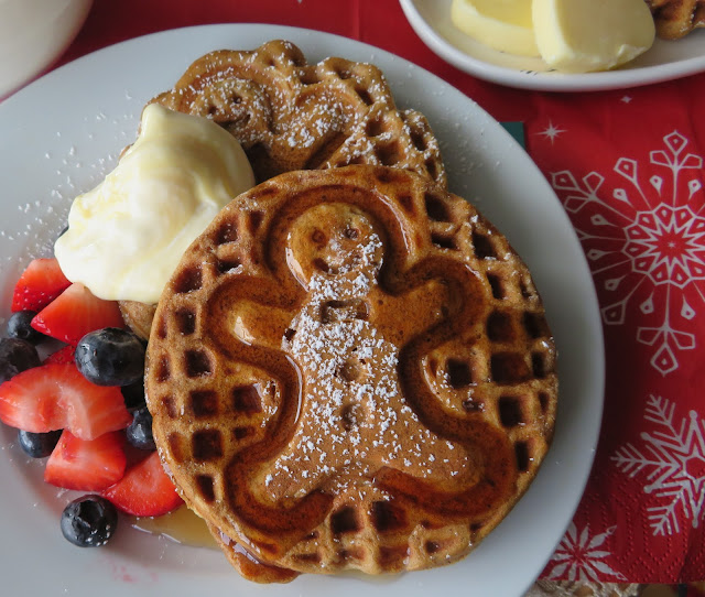 Gingerbread Waffles with Lemon Cream