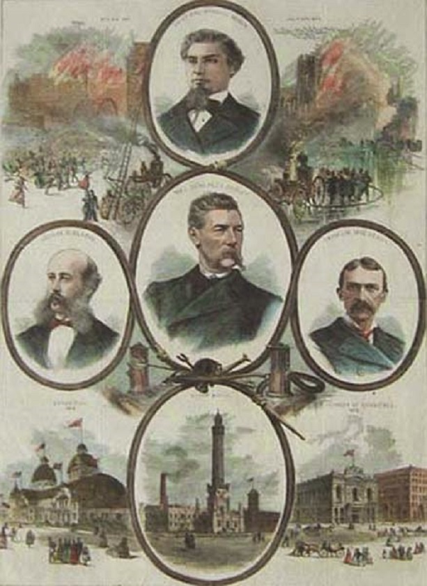 Chicago Fire Department officials, 1874 ~