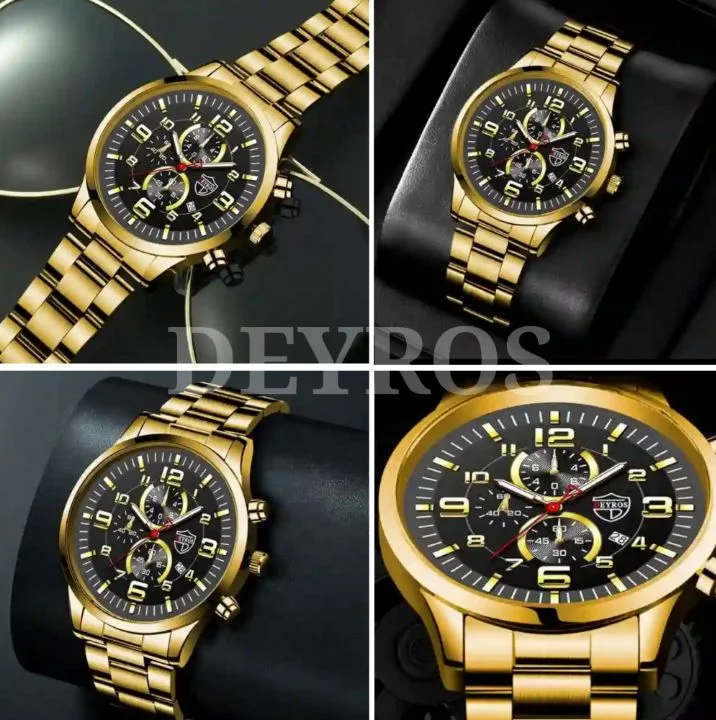 How to Rock the DEYROS Men's Gold Watch - Fashion Tips and Ideas for Men