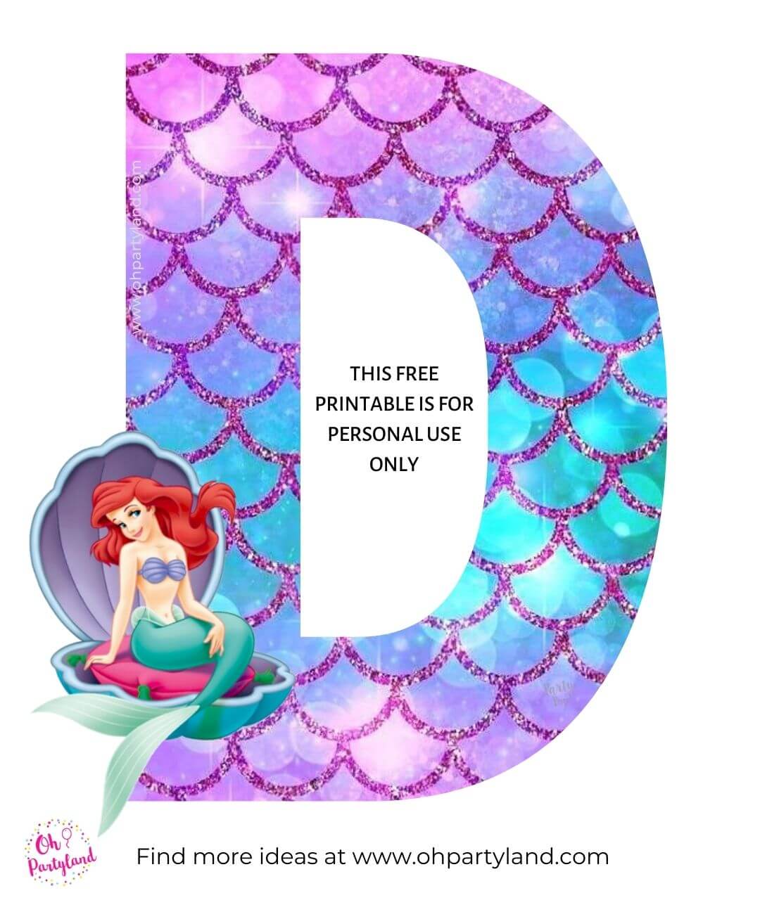 free-printable-little-mermaid-alphabet-letter-d
