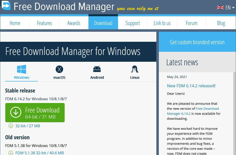 Top 8 Free download managers