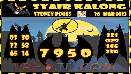 Prediksi Sydney Kalong Keramat Kamis 30-Mar-2023