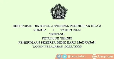 Download Juknis PPDB Madrasah 2022