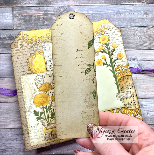 Vintage Floral 5 Tag Book