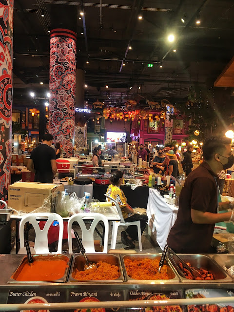 food stalls at the 2021 Great Indian Diwali Festival in Bangkok, Thailand