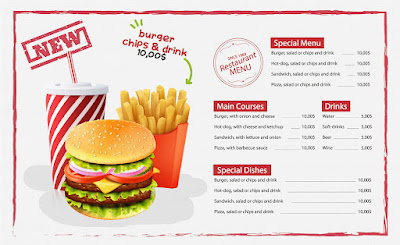 Contoh Desain Menu Makanan Simple