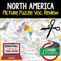 World Geography Picture Puzzle BUNDLE, Test Prep, Unit Review, Study Guide, World Geography Activities For Secondary Students