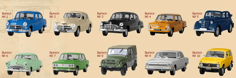 Автолегенды СССР 1:43 deagostini