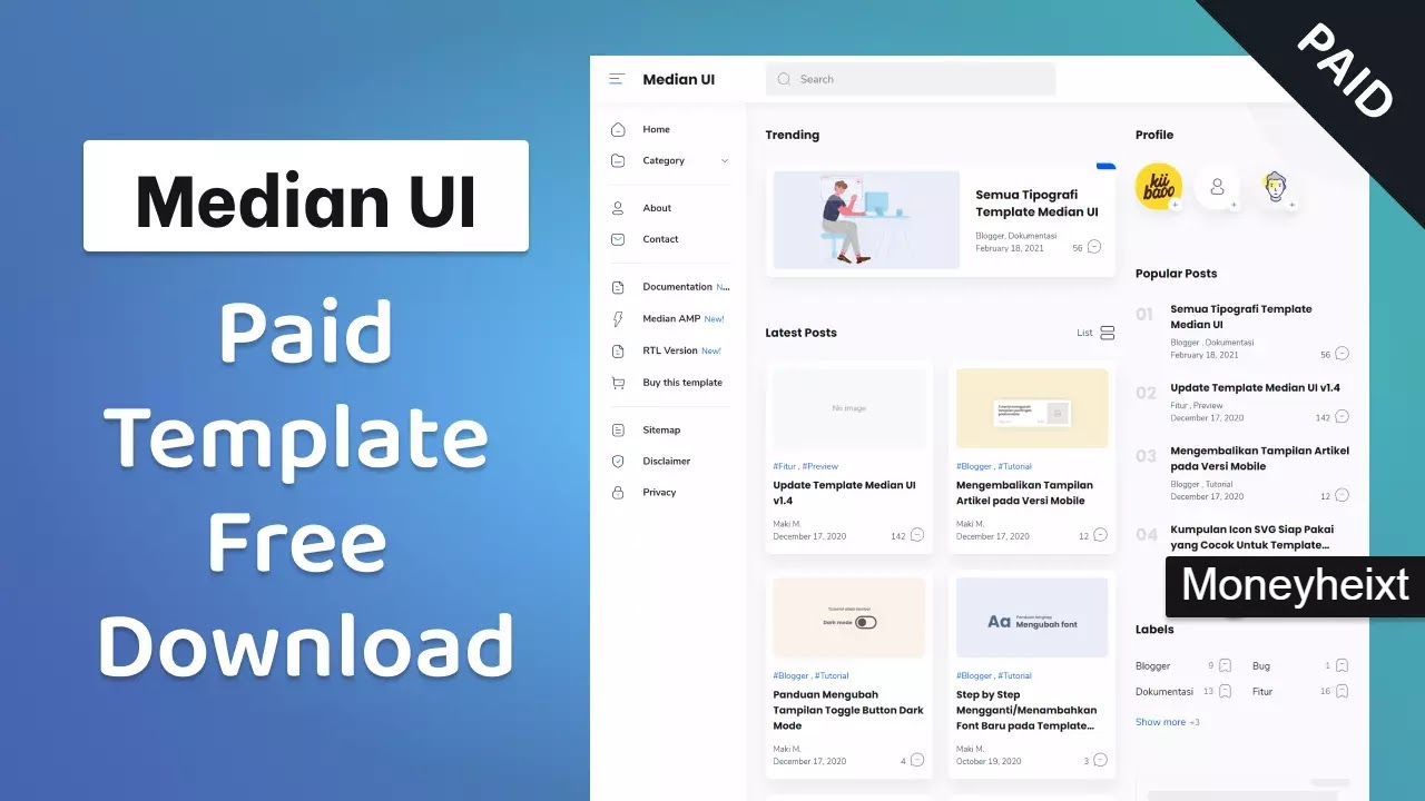 Median Ui Blogger Template Free Download