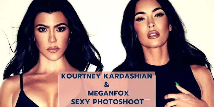 Kourtney Kardashian And Megan Fox Topless Photoshoot featuring Skims Clothing Campaign