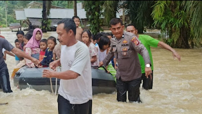 Banjir Landa Aceh Timur, Ini Yang Dilakukan Polisi