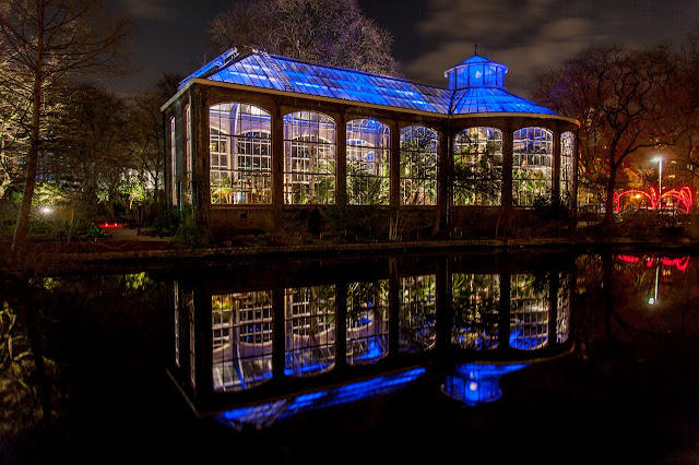 Iluminación nocturna en el Hortus Botanicus