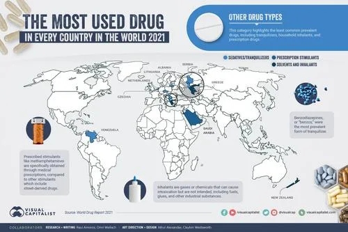 Mapped: The Most Common Illicit Drugs In The World