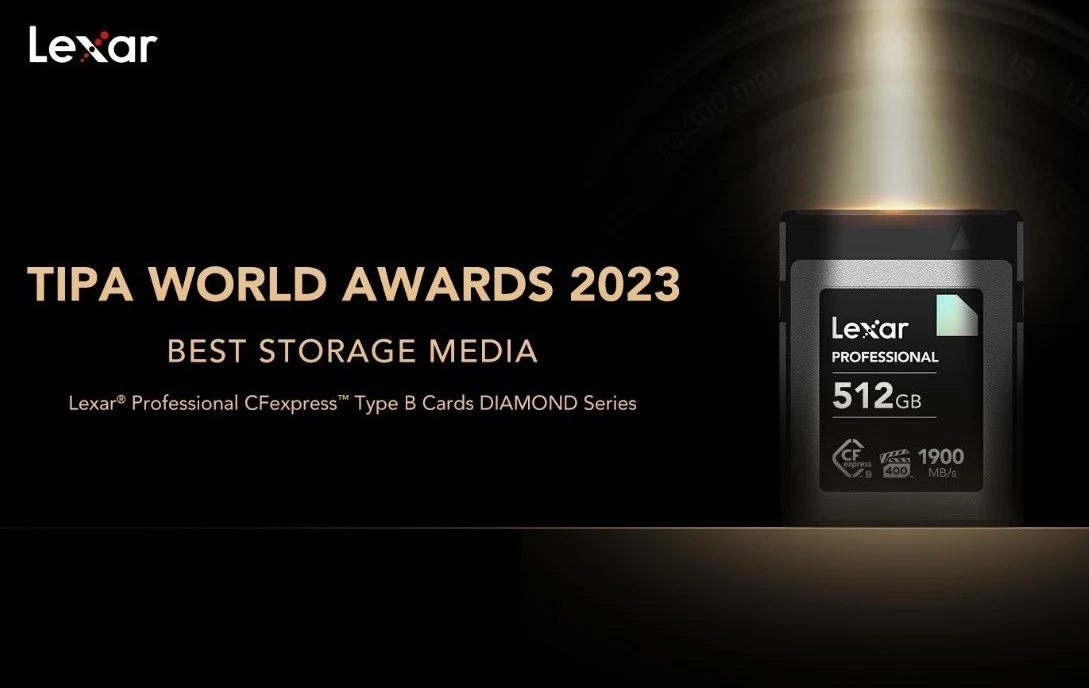Lexar Professional CFexpress Type B Card DIAMOND Sabet Penghargaan TIPA WORLDS AWARDS 2023