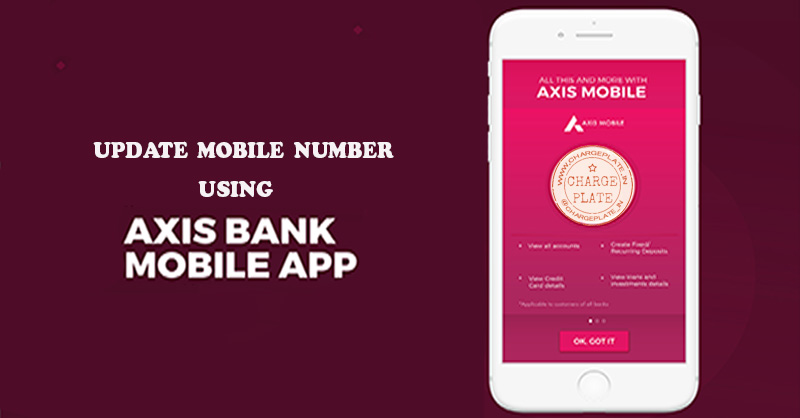 Update axis bank credit card mobile number