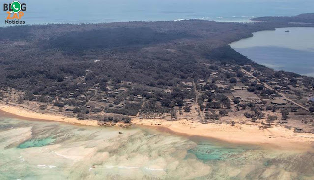 Destruição na Ilha de Tonga