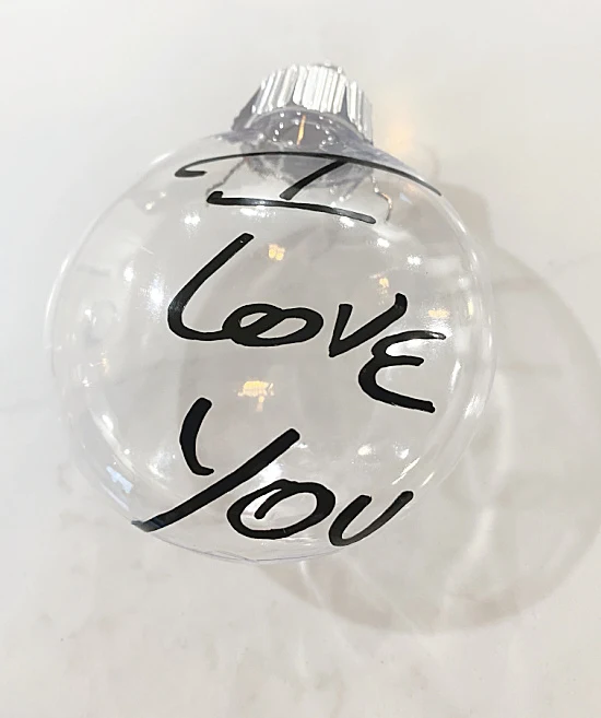 I love you on ornament