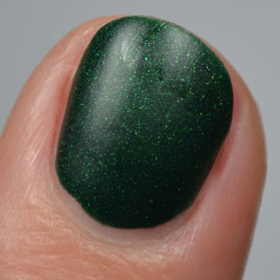 matte green nail polish swatch