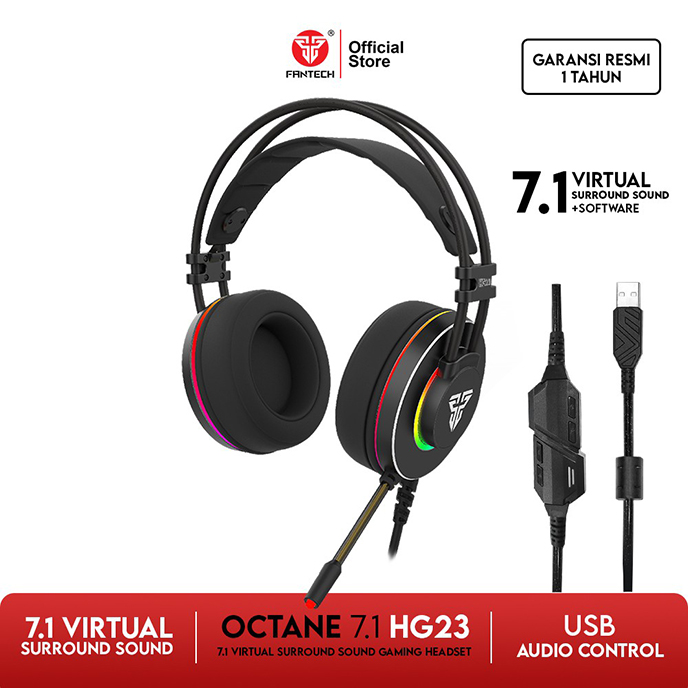 Headset Gaming RGB 7.1 Surround Sound Fantech OCTANE HG23