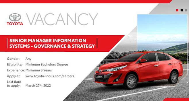 Toyota Indus Motor- Company Ltd Jobs Senior Manager