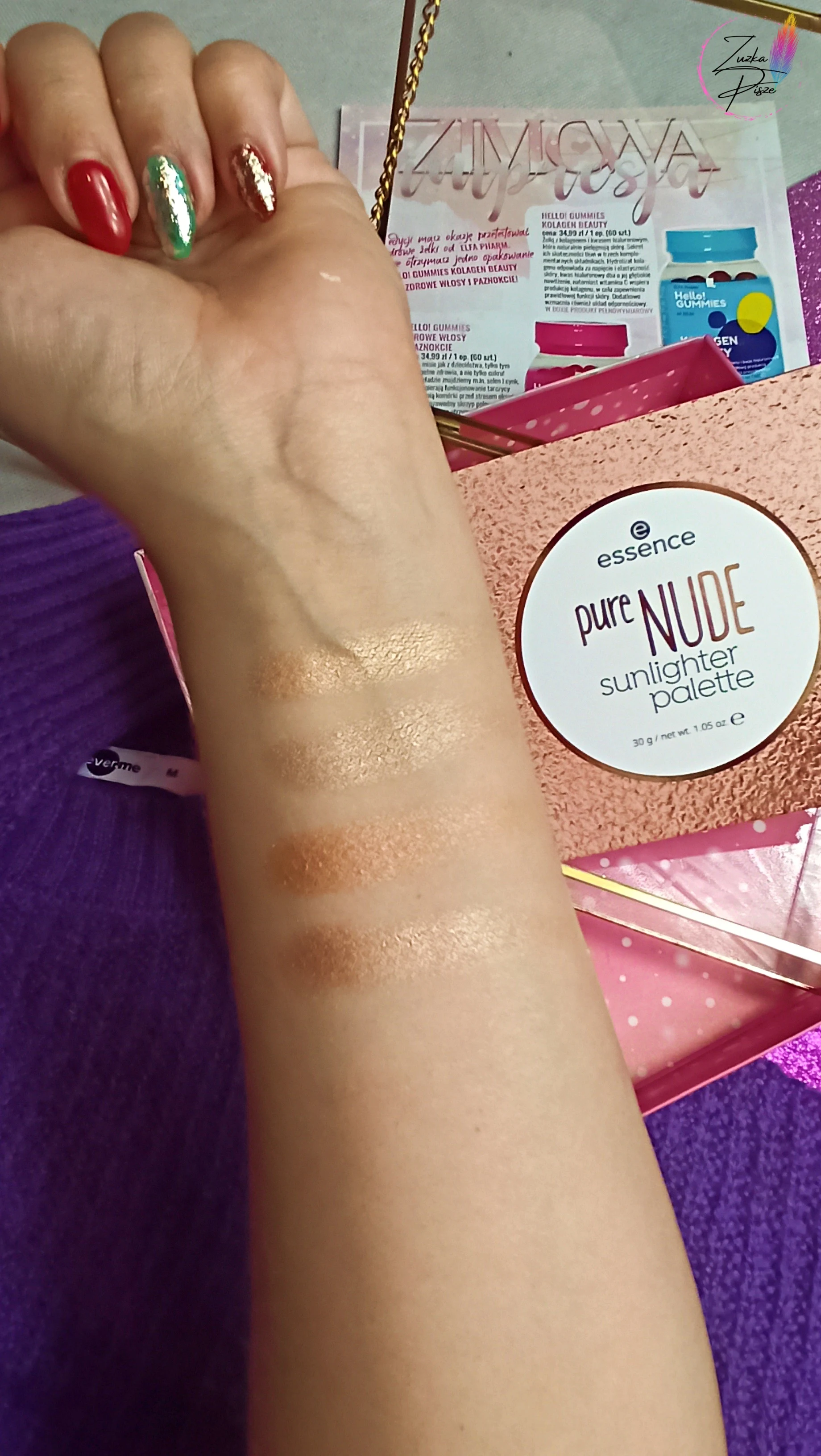 Essence Pure Nude Sunlighter Palette - paleta rozświetlaczy