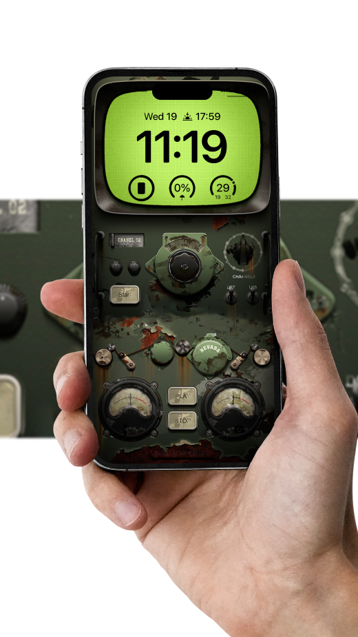 Fallout UI controller lockscreen wallpaper for phone