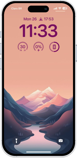Wallpaper iPhone | Beautiful Clean Mountain Landscape Pastel Colors