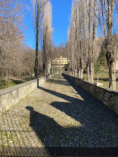 A grand entrance on Via Madonna della Castagna.