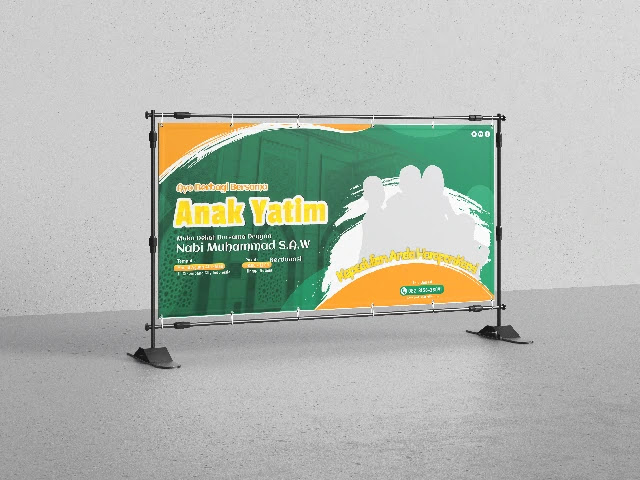 Download Contoh Banner Santunan Anak Yatim CDR Coreldraw Gratis