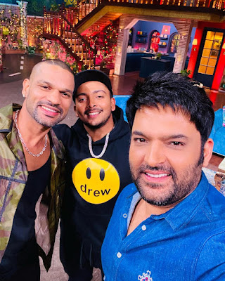 Shikhar Dhawan n Prithvi Shaw at The Comedy Nights with Kapil Sharma show