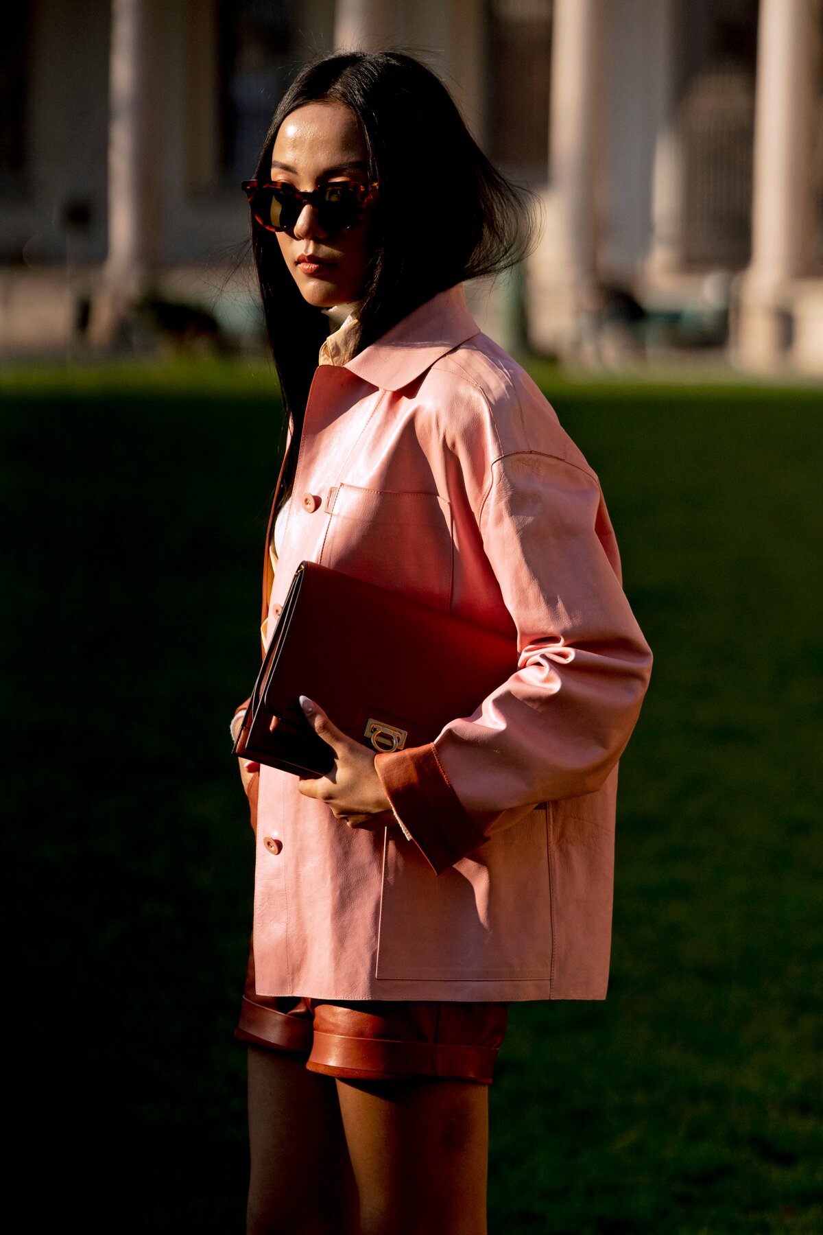 leather jacket street style