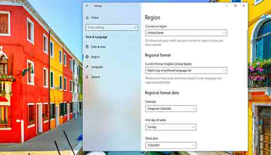 كيفية تغيير الدولة (المنطقة) في Windows 10