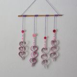 Cardboard Tube Dangling Hearts step 9