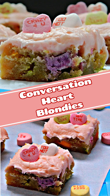 Conversation Heart Blondies