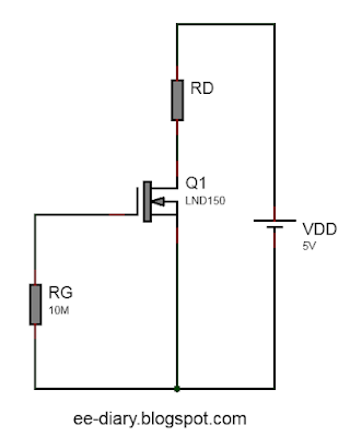 zero gate bias of depletion mosfet with drain resistor